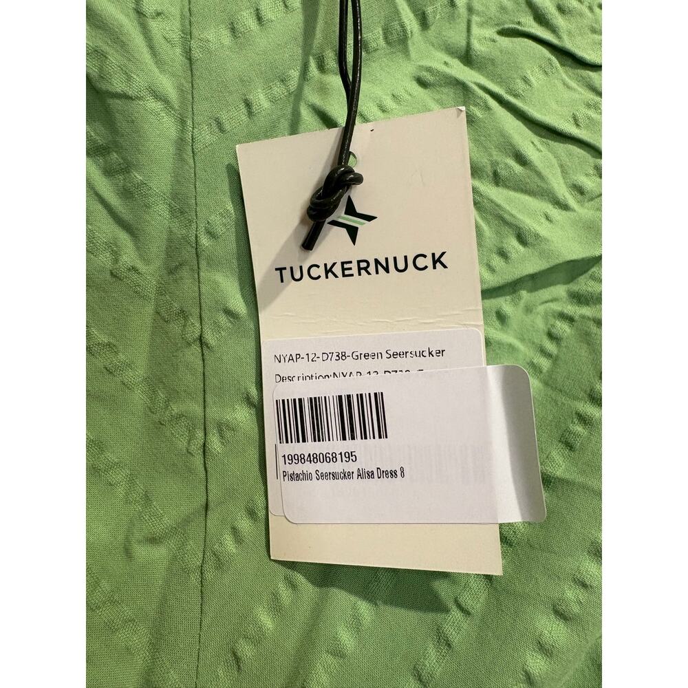 NWT Tuckernuck Alisa Sleeveless Seersucker Mini Dress Pistachio Green Women's 8 - Picture 5 of 6